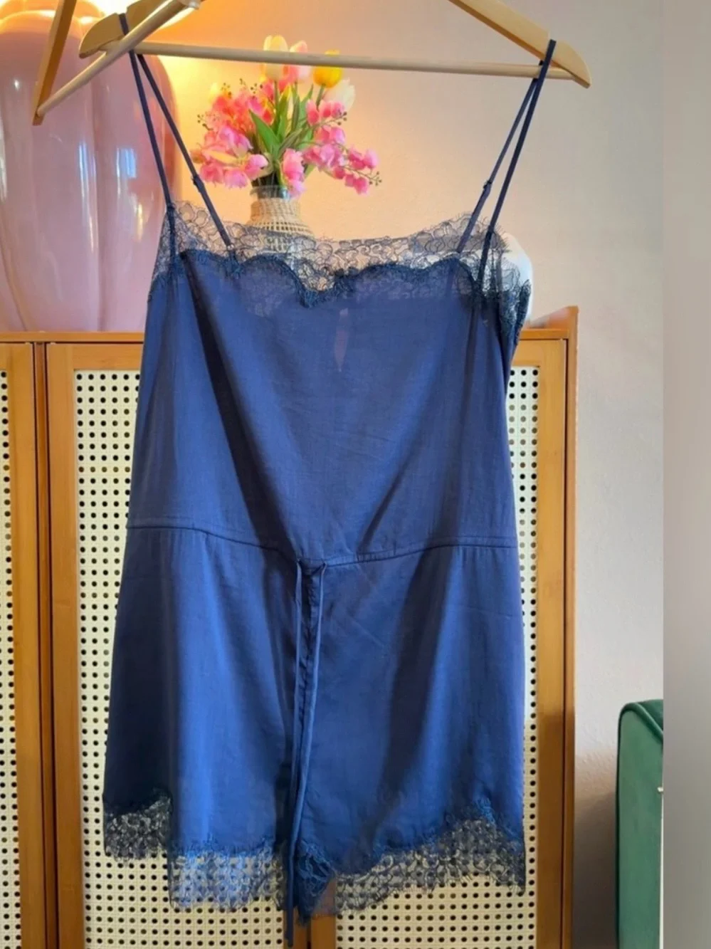 Reformation Elodie Romper In Navy, New Without Tags, Never Worn, No Flaws. - Picture 5 of 6